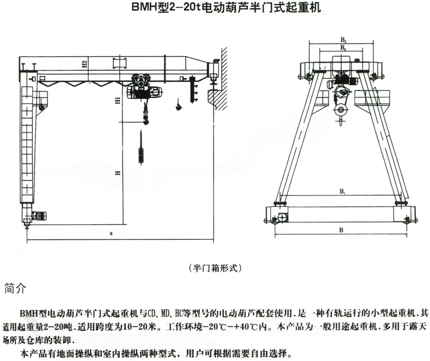 Semi-gantry crane