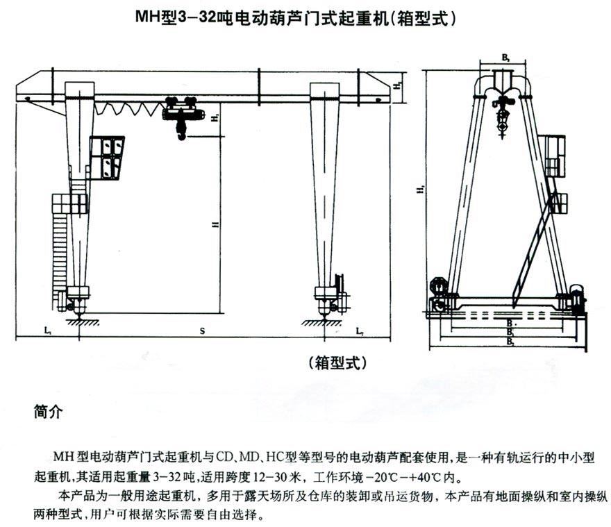 MH箱型門式起重機(jī)